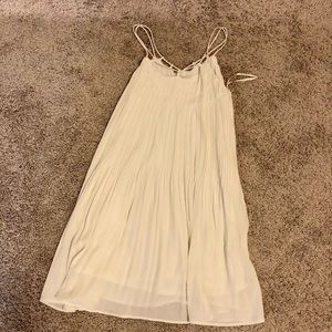 White Pleated Dress